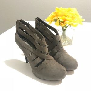 Unlisted Gray Suede High Heel booties